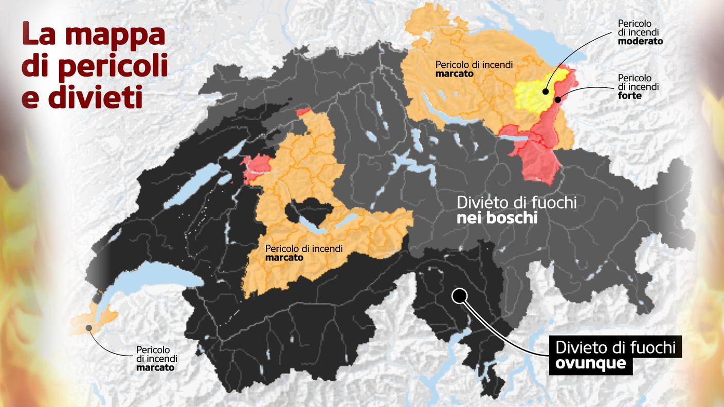 La mappa dell'Ufficio federale delle foreste