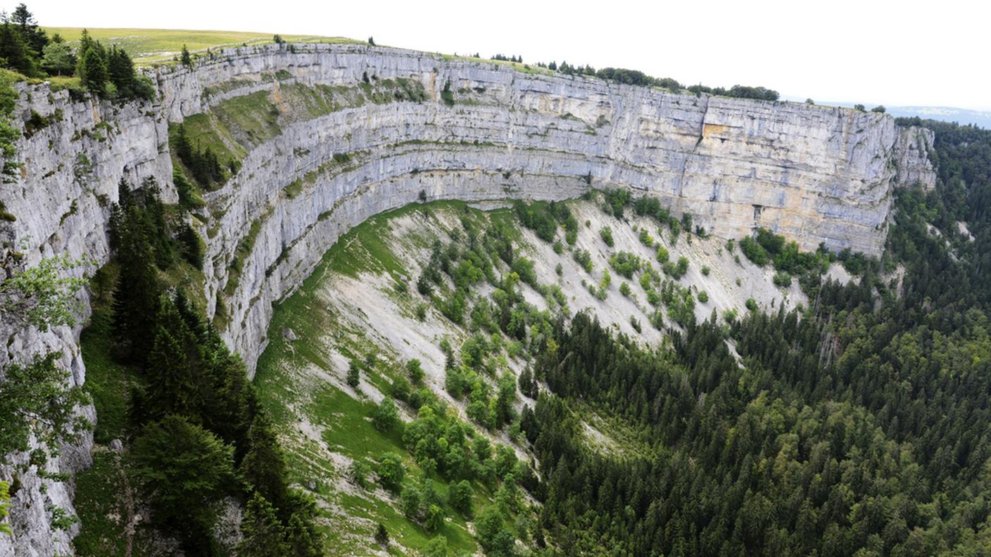 L'area del Creux-du-Van dove sono stati trovati morti il padre e i due figli