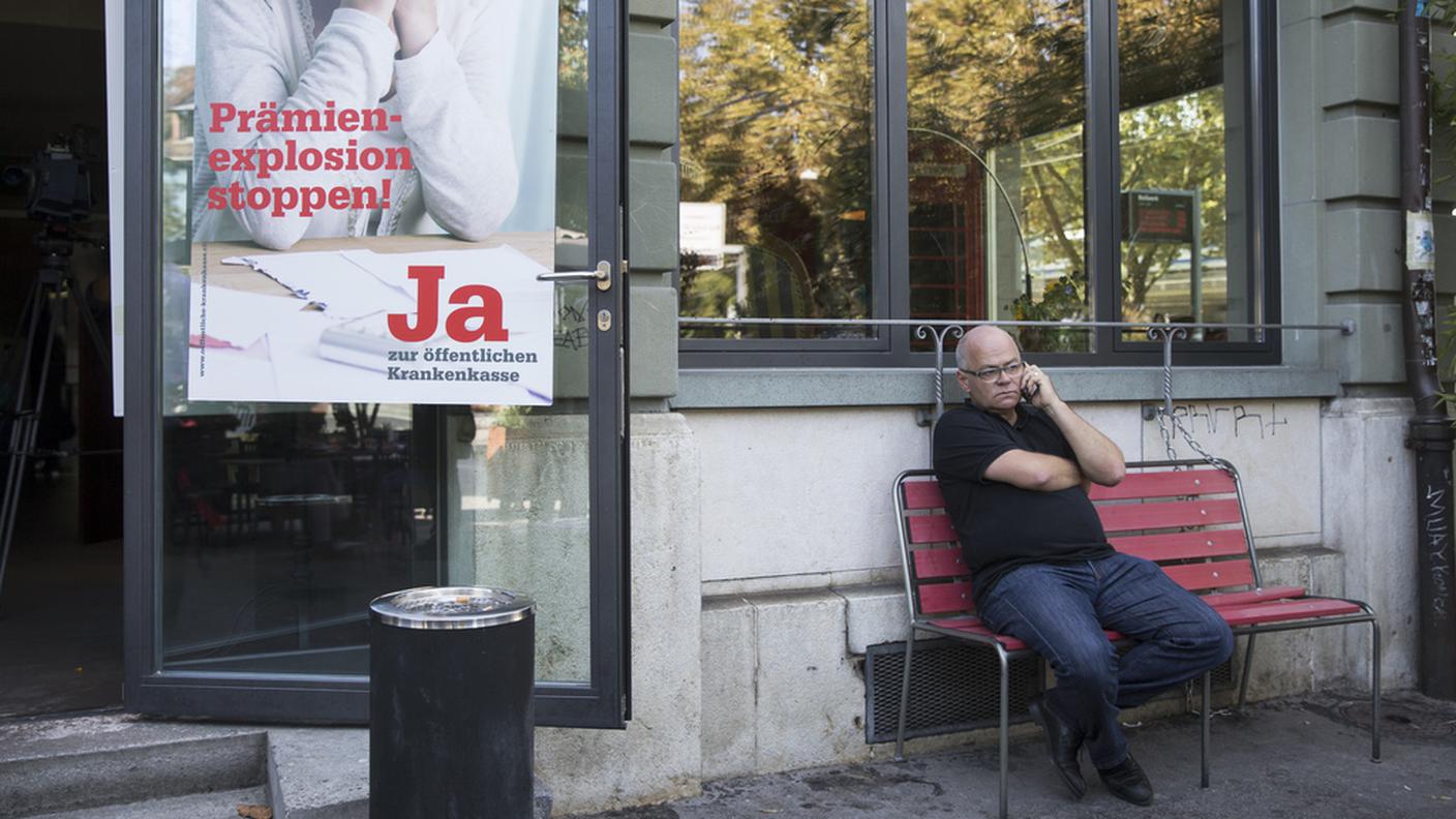 Manifesti sull'iniziativa del 2014 per una cassa malati pubblica