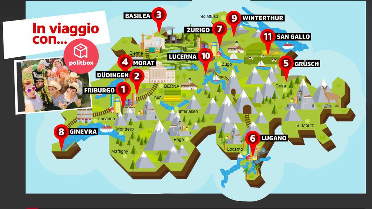 C'è un bus, che da maggio, sta girando per la Svizzera. A luglio è arrivato anche in Ticino. Una cartina interattiva per scoprire che...