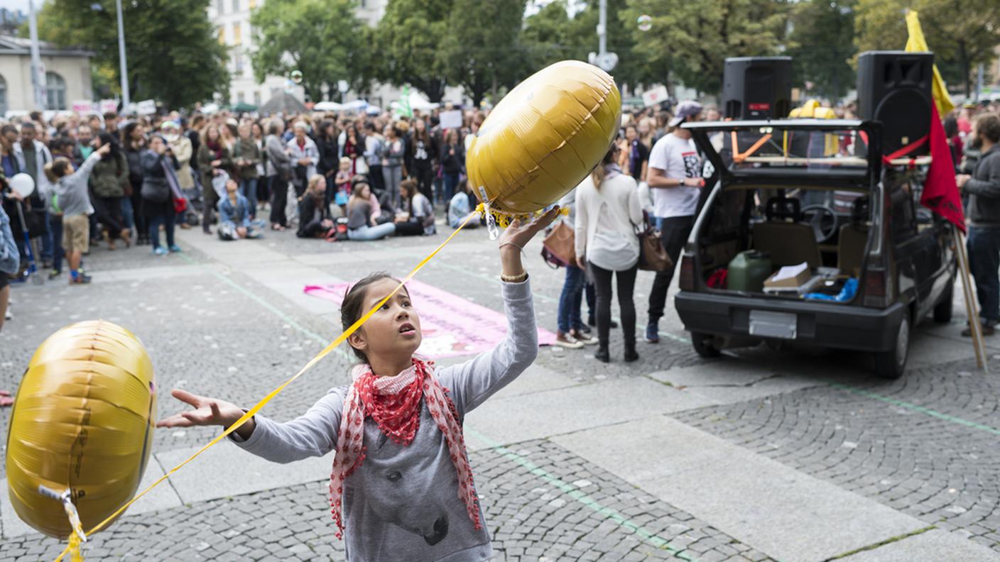 La manifestazione organizzata sabato del collettivo "Basislager"