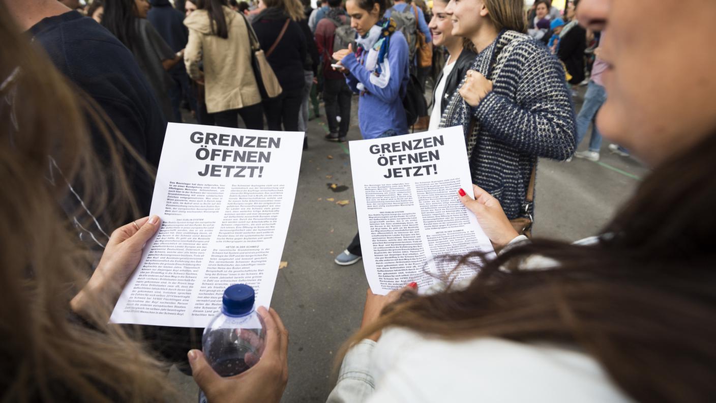 La manifestazione organizzata sabato del collettivo "Basislager"