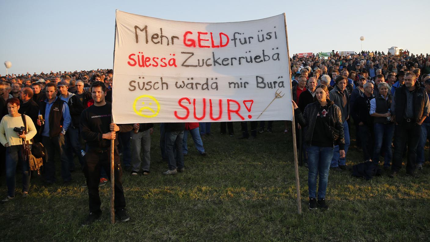 I coltivatori di barbietole da zucchero in protesta