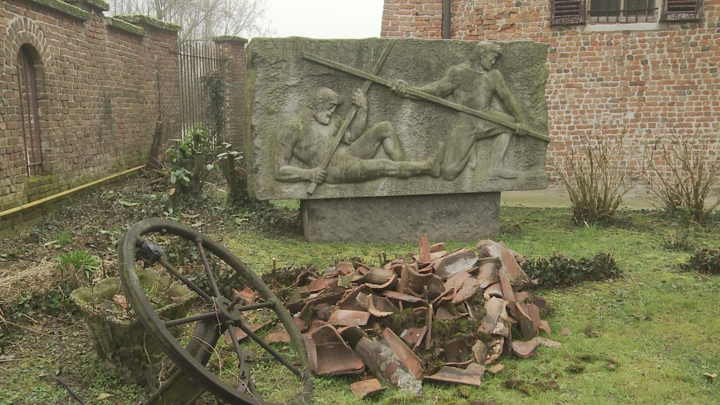 Il monumento in ricordo della battaglia