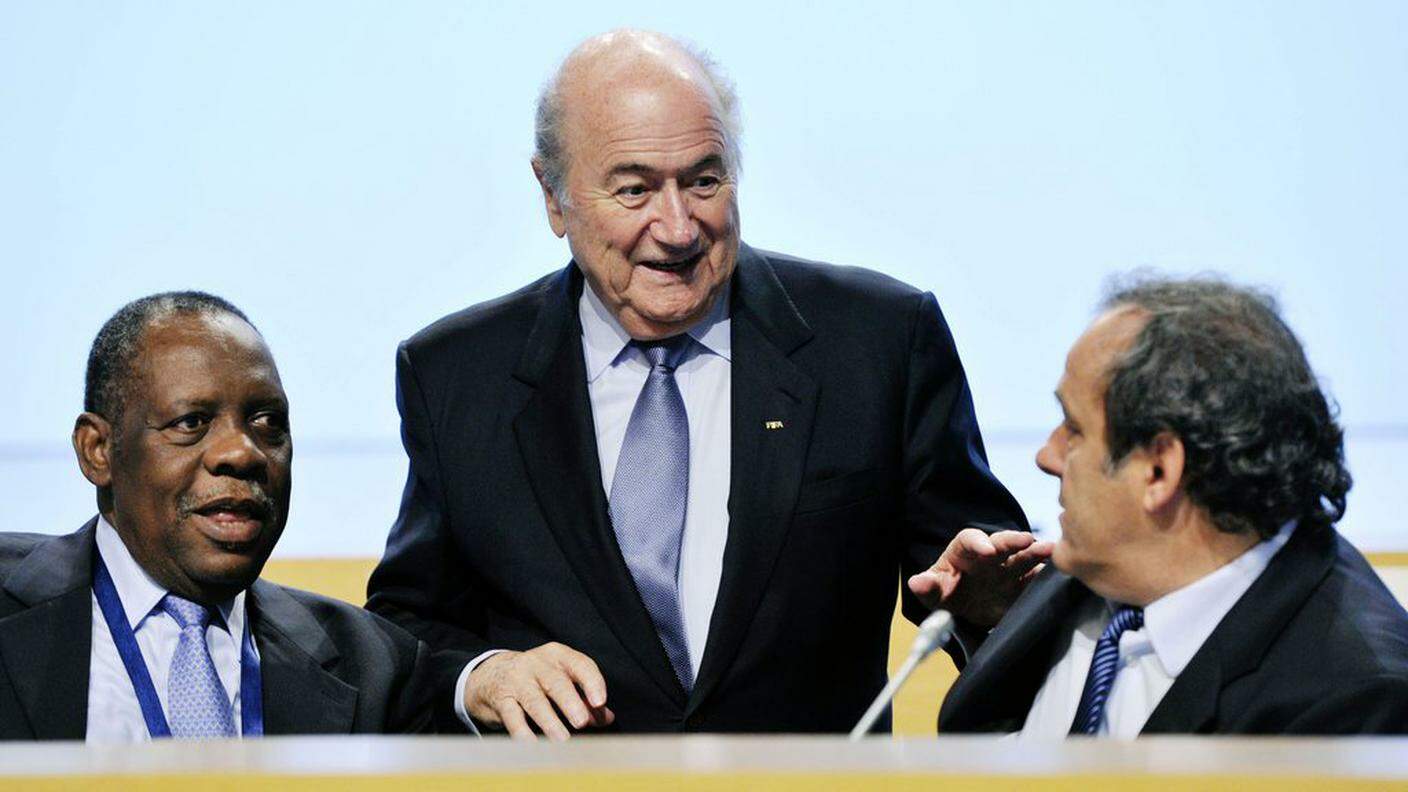 Hayatou, Blatter e Platini