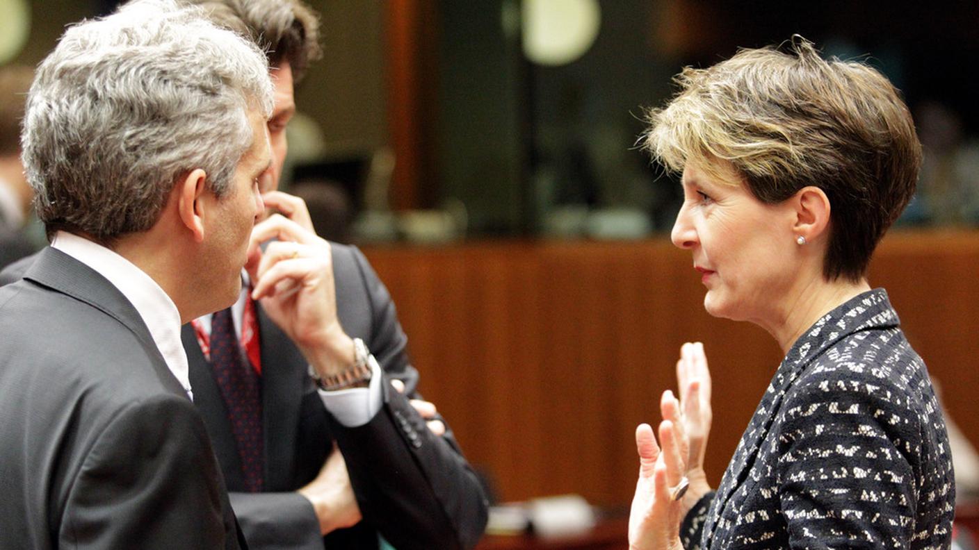 La responsabile del Dipartimento federale di giustizia e polizia lunedì a Bruxelles