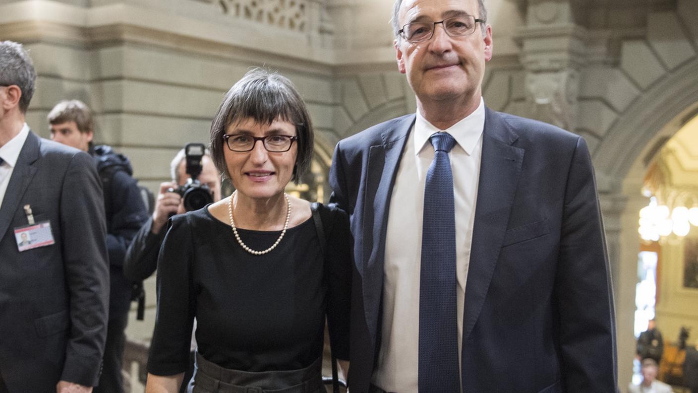 Parmelin con la moglie Caroline