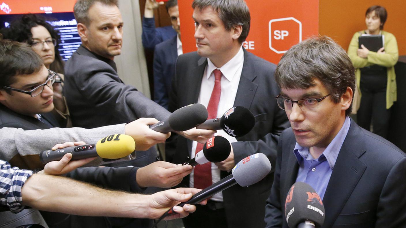 Il presidente del PS Christian Levrat e il capogruppo Roger Nordmann: il PS avrebbe preferito un consigliere federale centrista