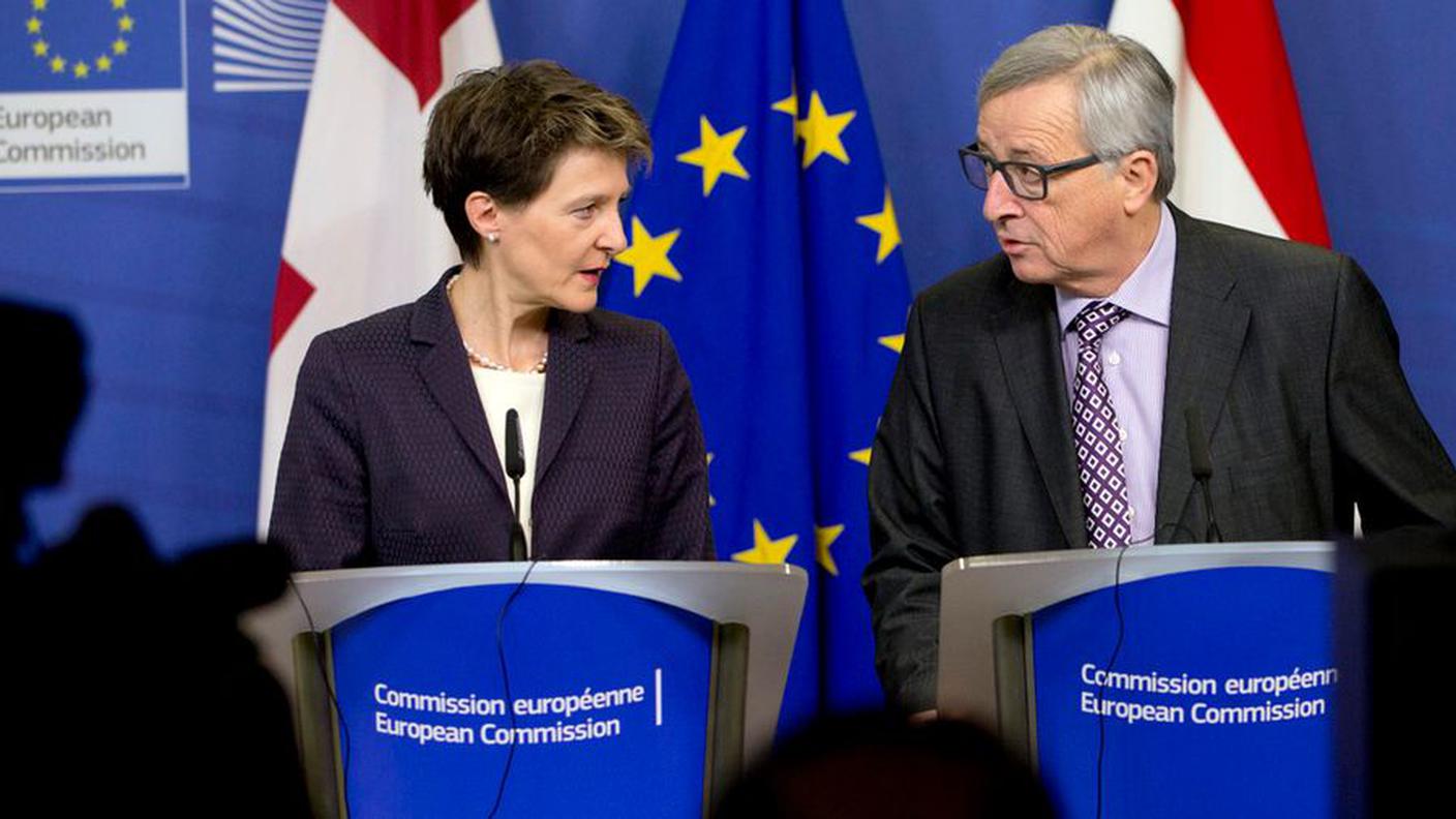 Simonetta Sommaruga e Jean-Claude Juncker
