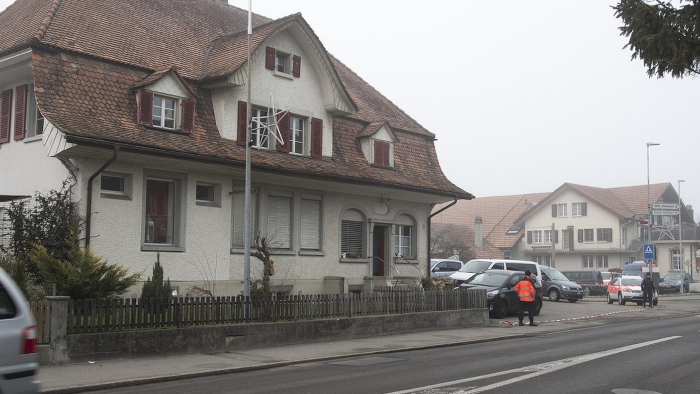La casa dove vivevano le due persone assassinate a Laupen