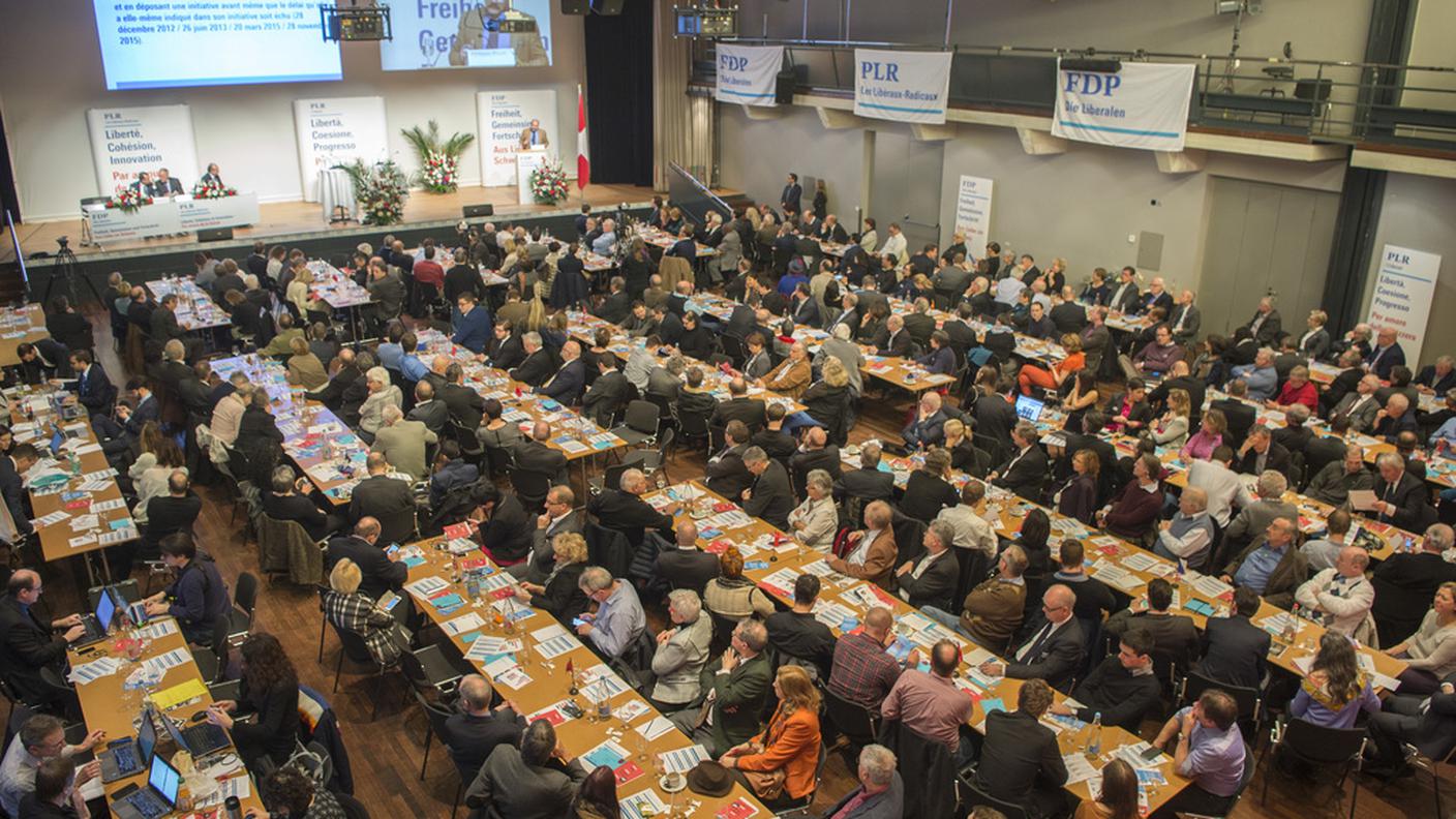 I delegati del PLR riuniti a Svitto