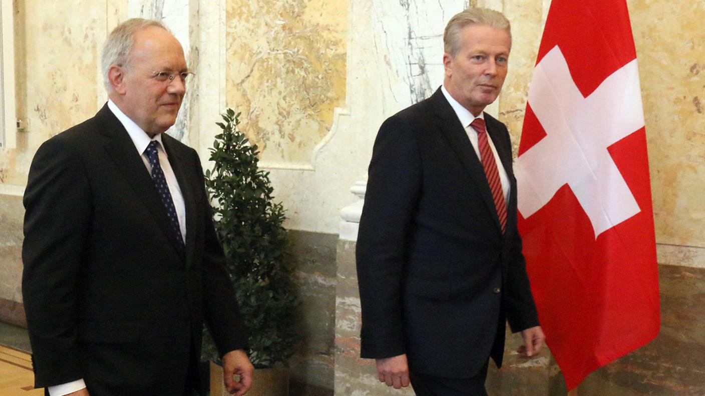 Johann Schneider-Ammann con il suo omologo austriaco, Heinz Fischer