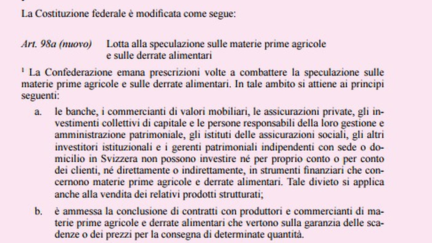 L'essenziale della modifica costituzionale proposta dalla GISO