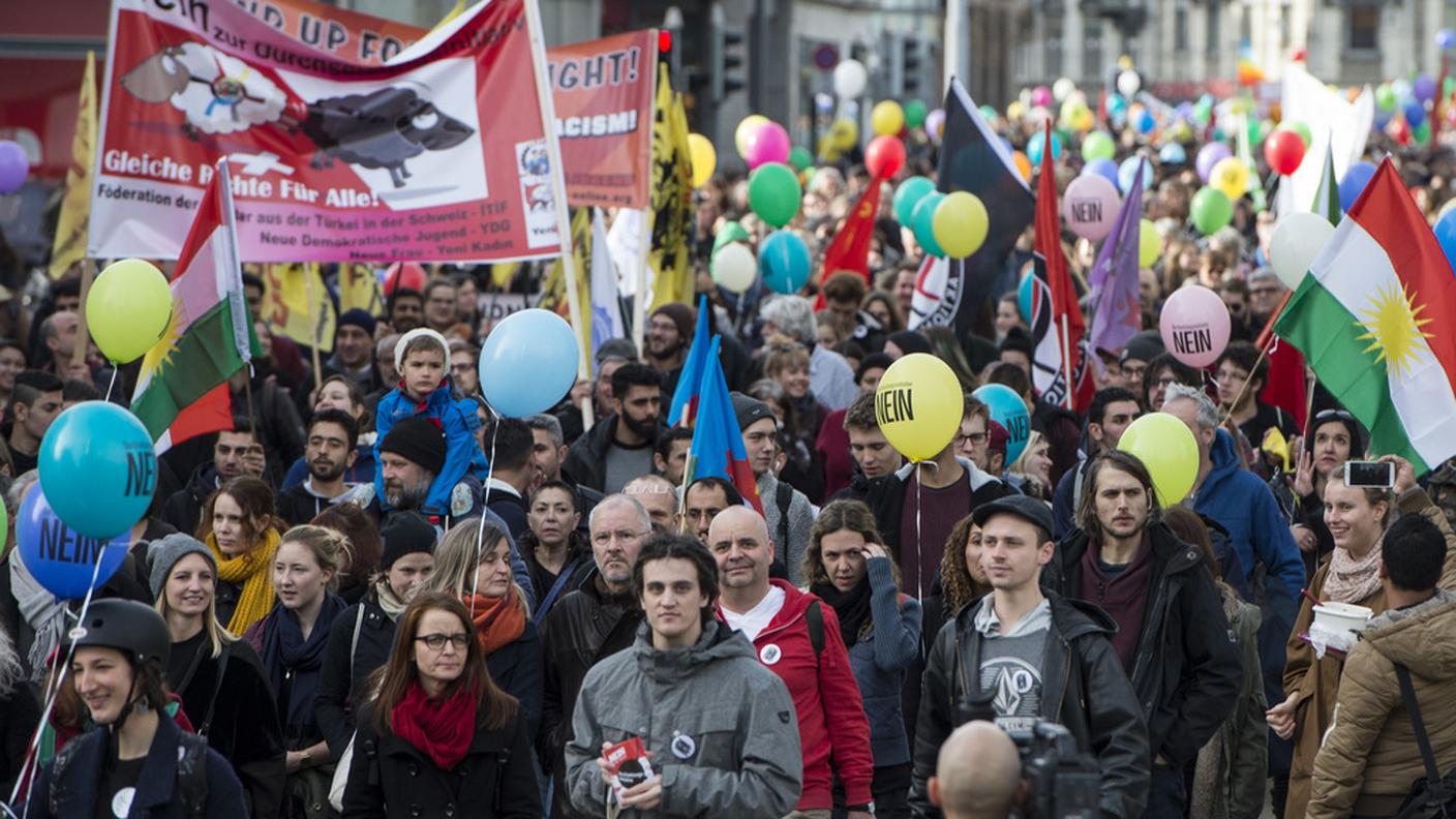La manifestazione si è svolta in modo pacifico