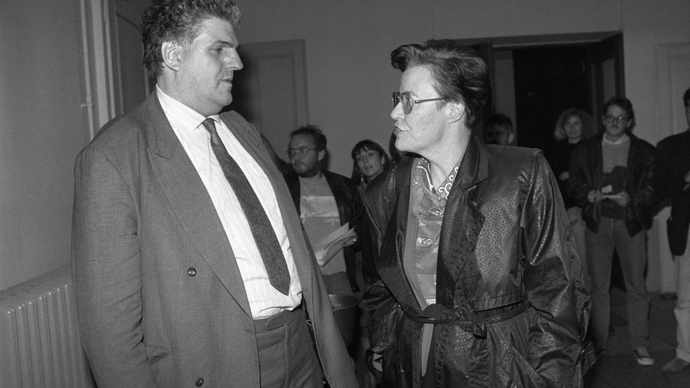 1979: Daniel Brélaz con Yvette Jaggi al momento della sua storica elezione in Nazionale