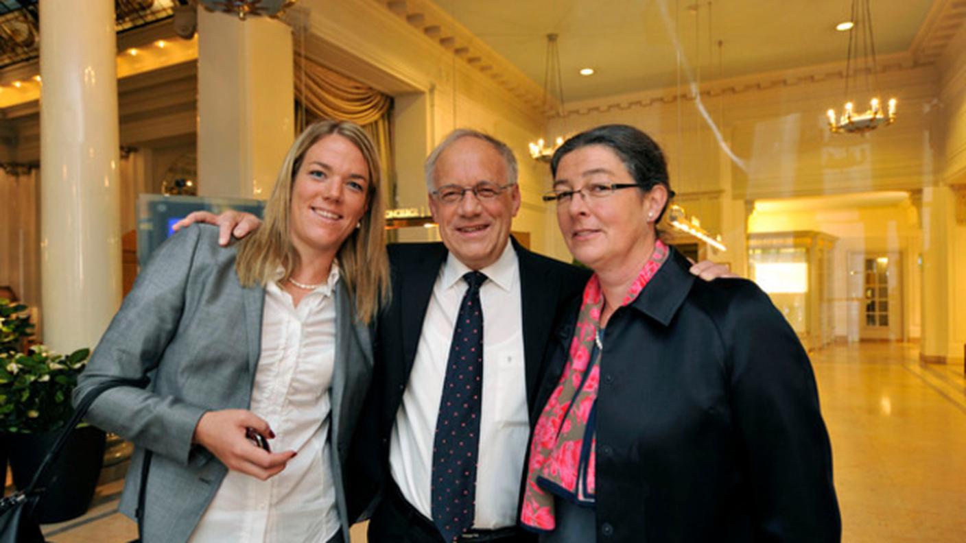 La famiglia Schneider-Ammann: Daniela, Johann, Katharina