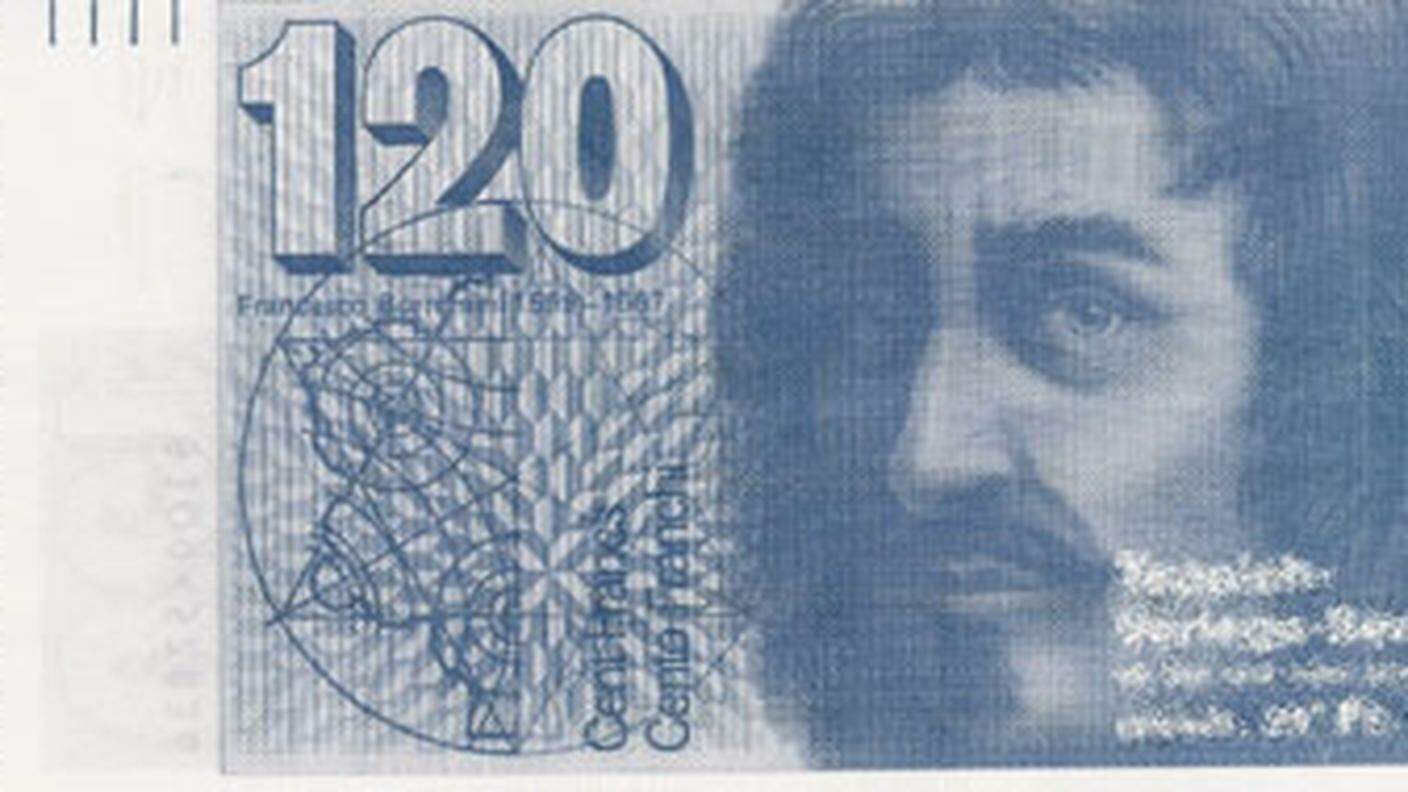 Un 120 franchi, chiaramente falso, trovato circolazione
