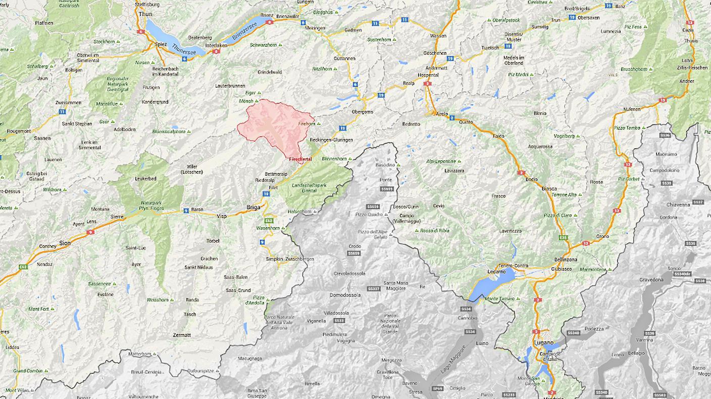 L'area della tragedia