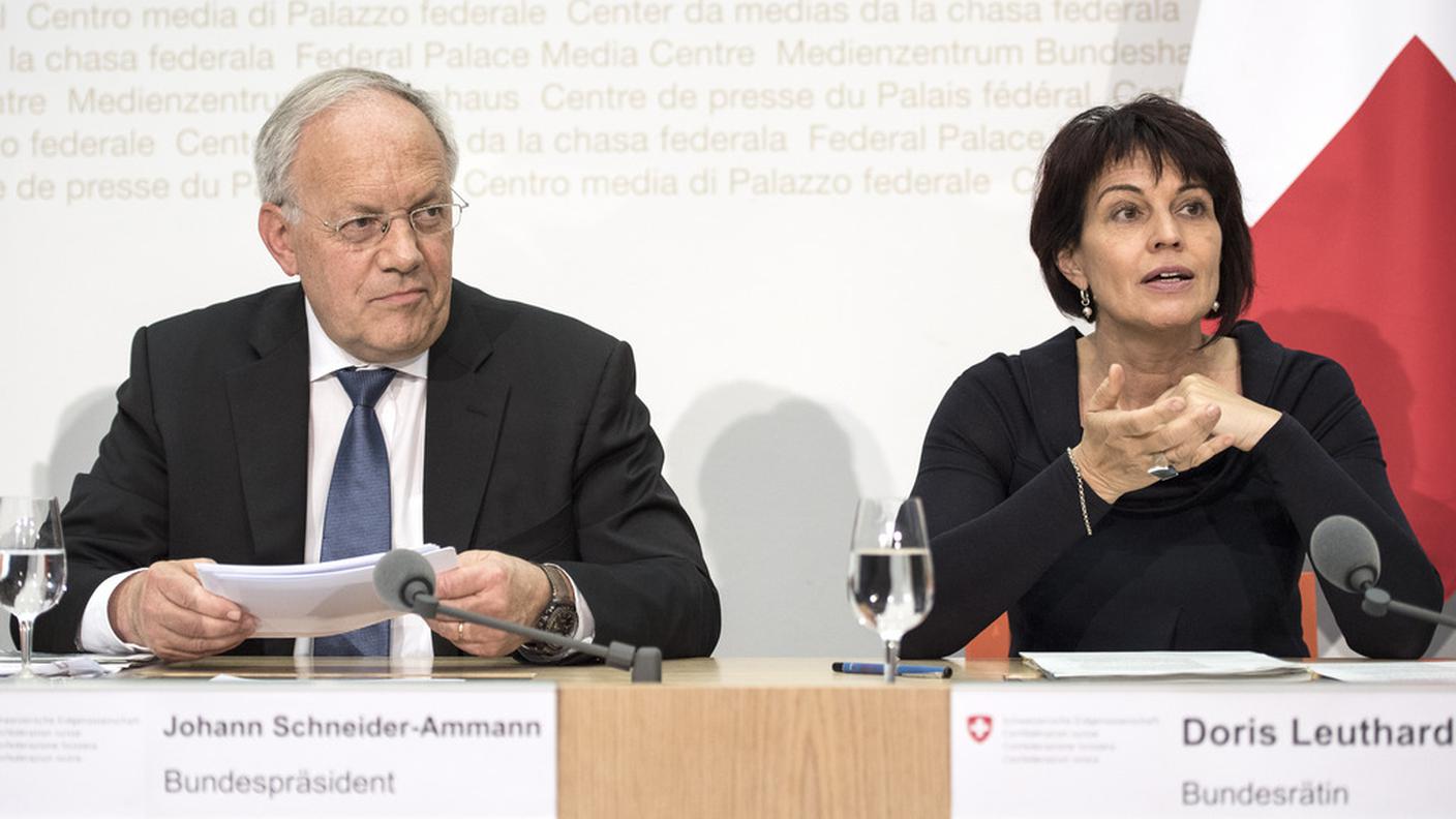 I due consiglieri federali presenti alla conferenza stampa