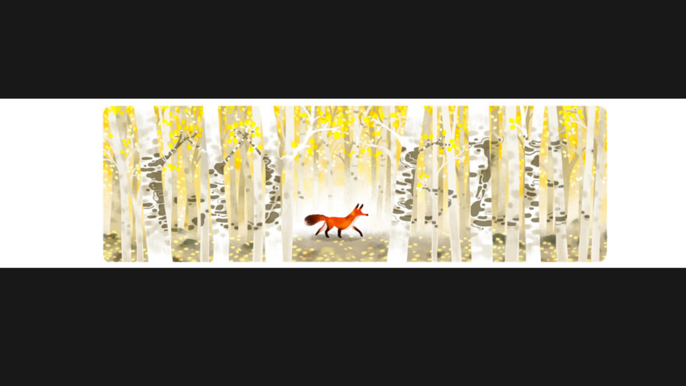 La volpe nella foresta in uno dei doodle di Google di oggi