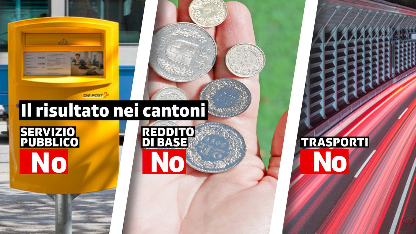 Il risultato nei cantoni