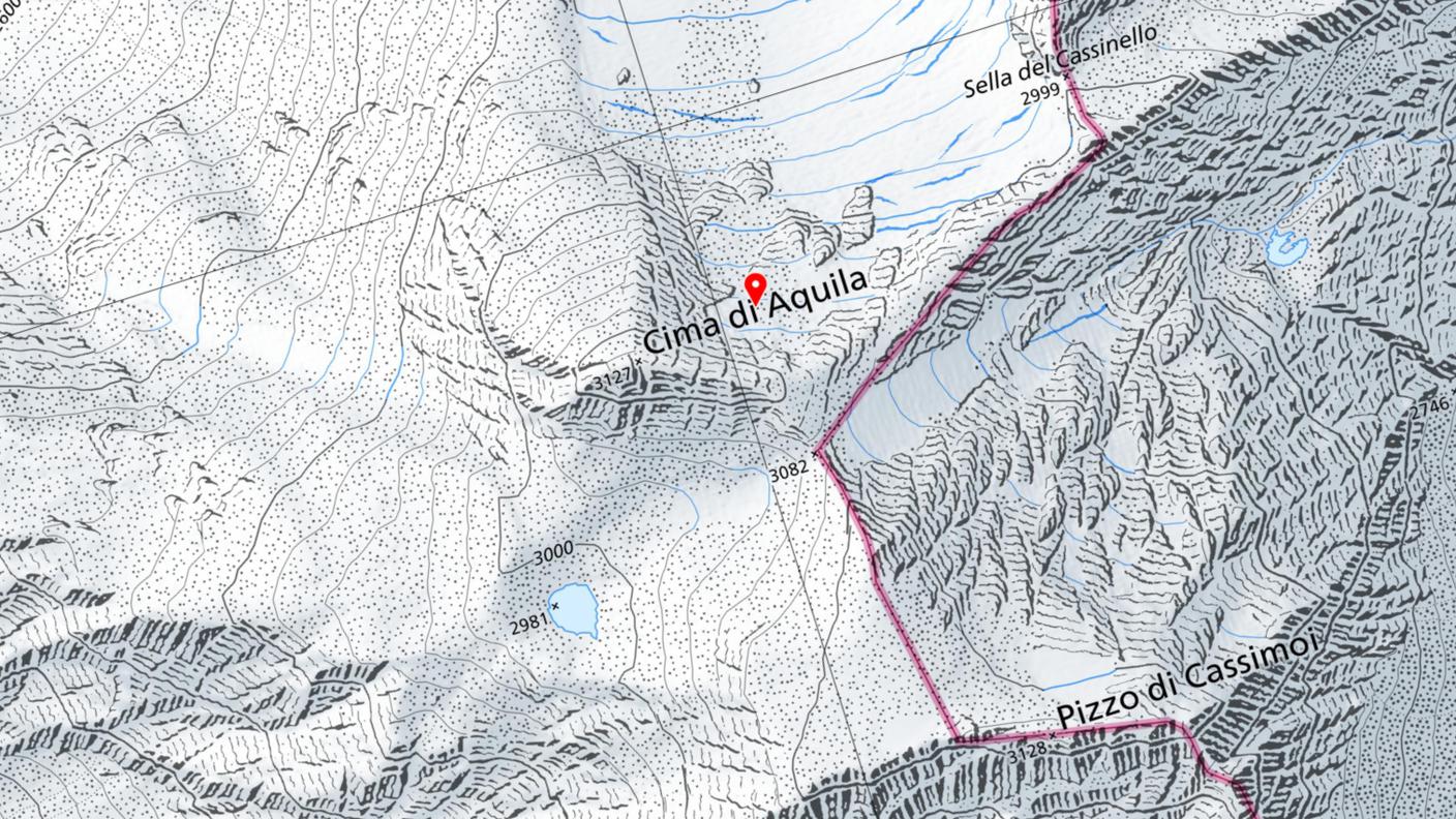 Cima di Aquila in valle di Blenio risulta il picco più alto completamente in Ticino, 3127 m secondo le ultime misurazioni