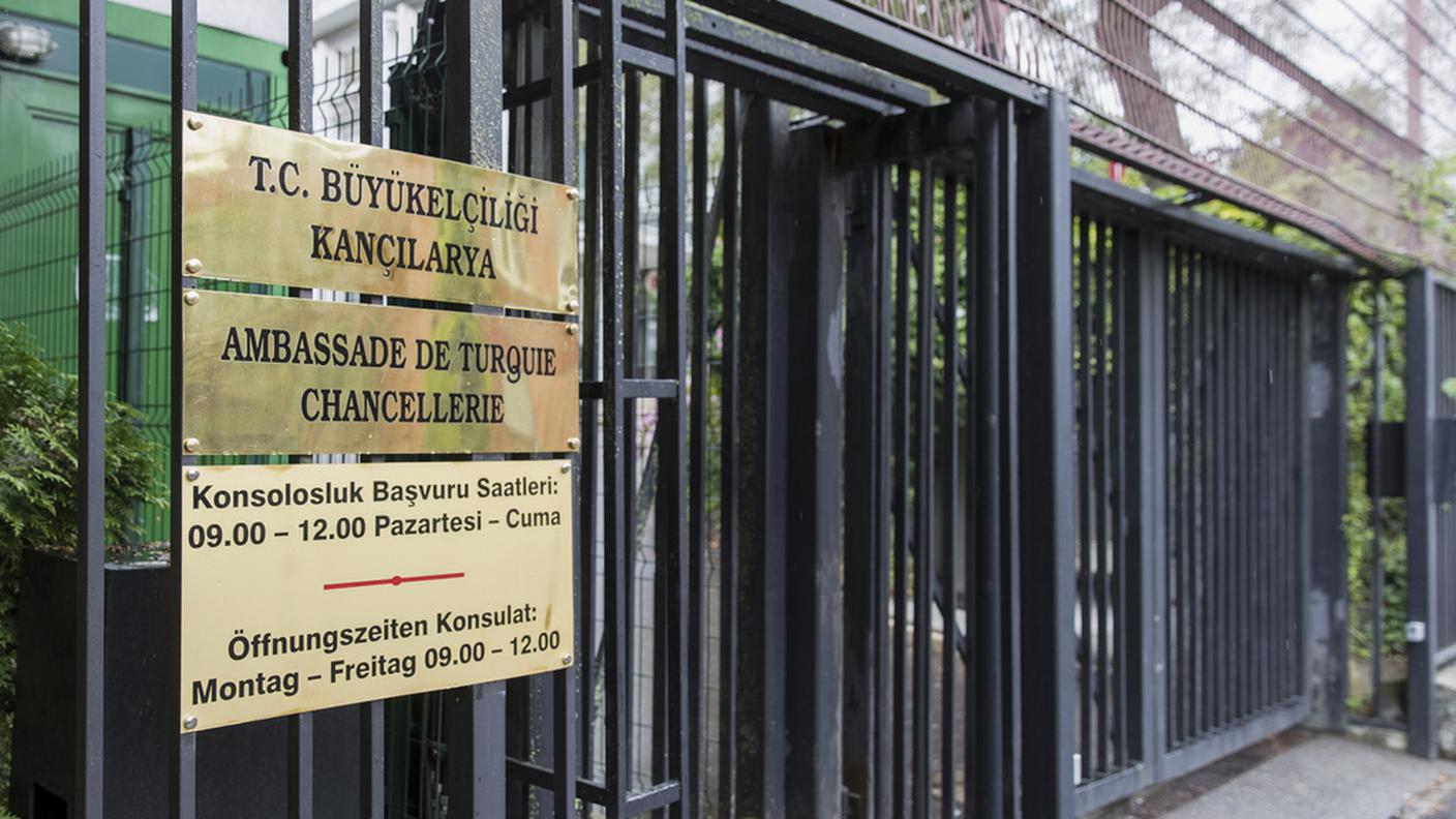 L'ingresso dell'ambasciata turca a Berna