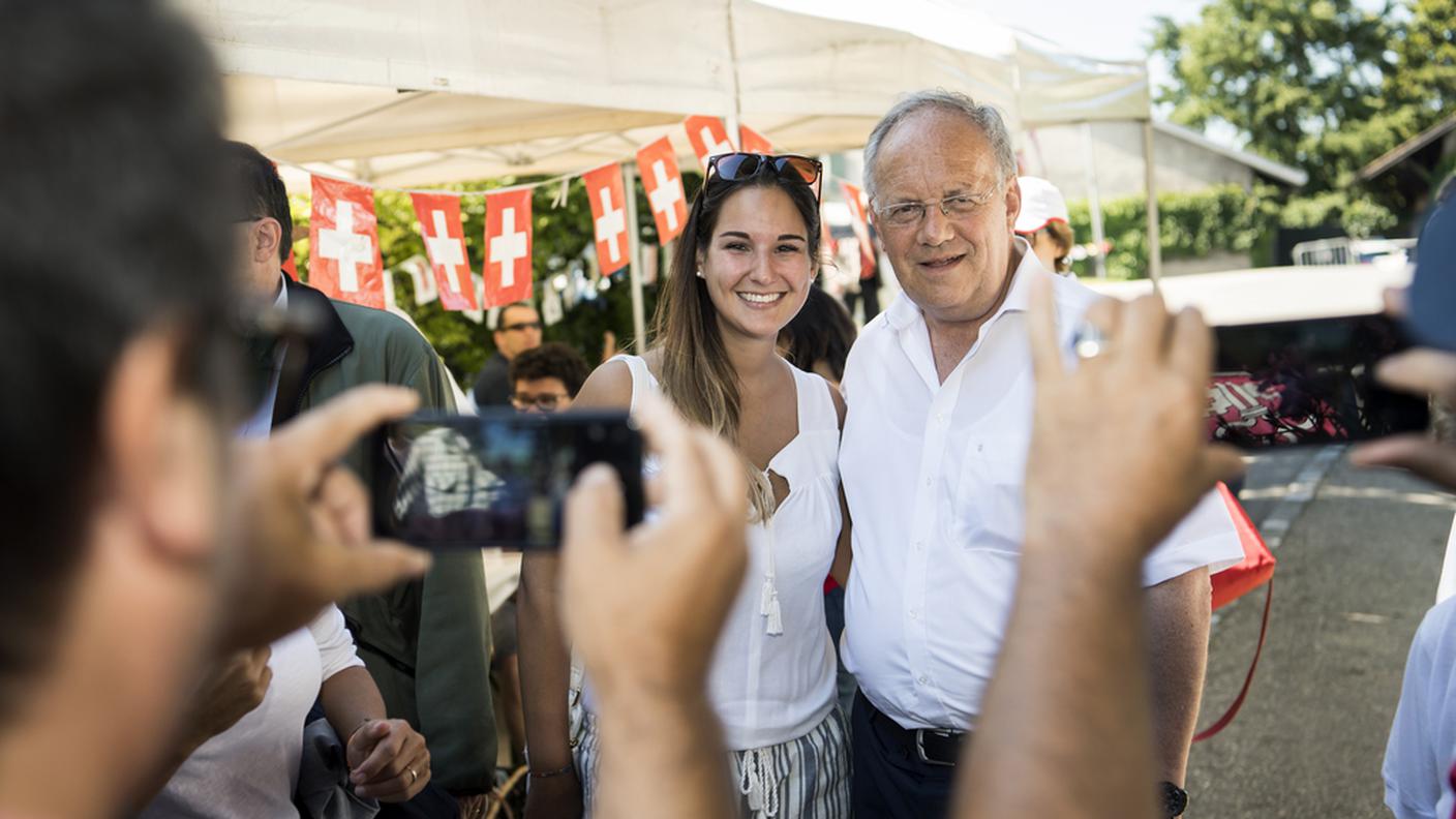 Brunch e foto con il presidente della Confederazione nel canton Vaud