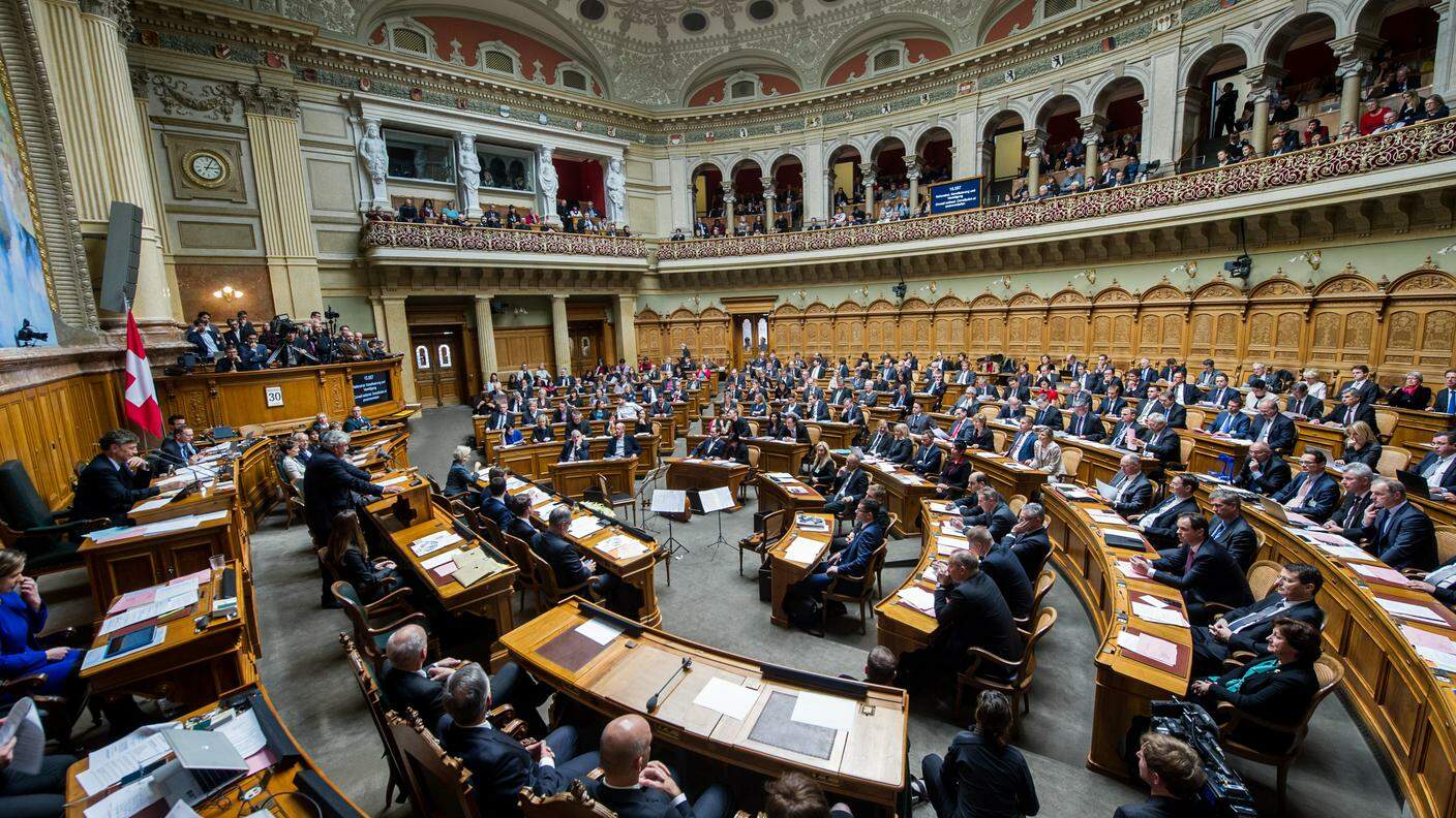 Una sessione parlamentare delle Camere federali a Berna