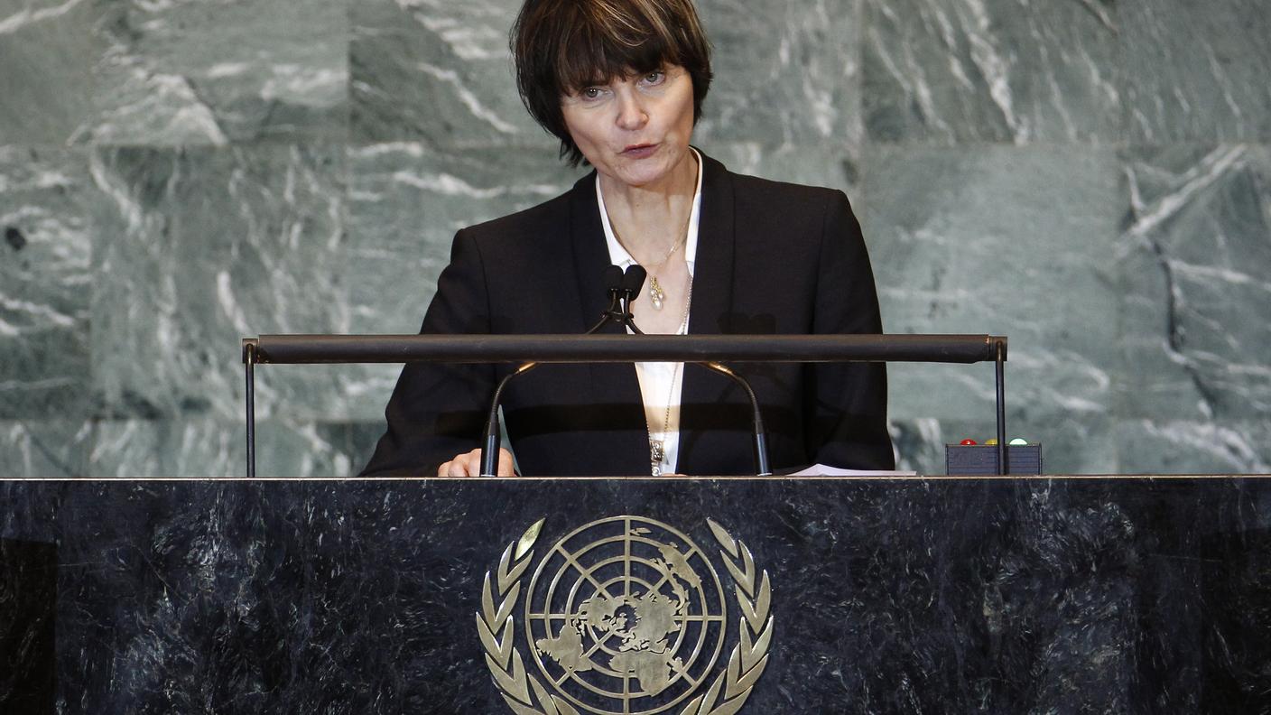 La ex consigliera federale nel 2011 all'assemblea generale dell'ONU