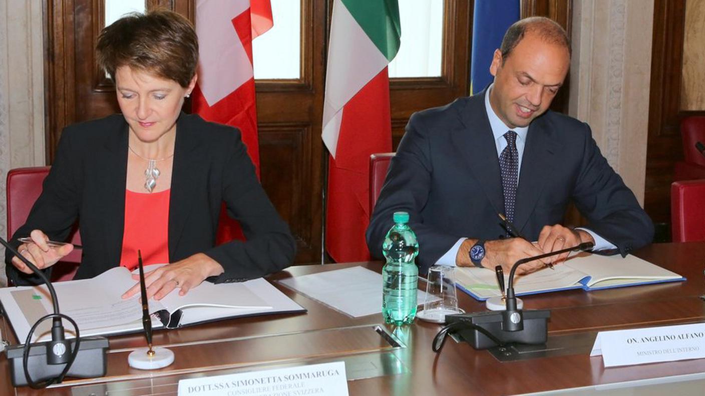 La Sommaruga con Alfano in un'immagine scattata nel 2013