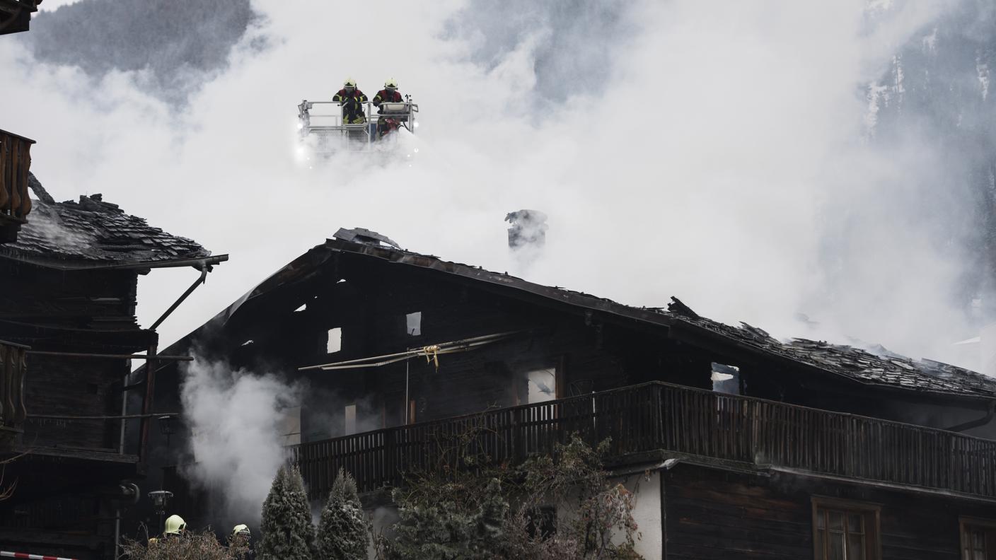 L'albergo è completamente distrutto