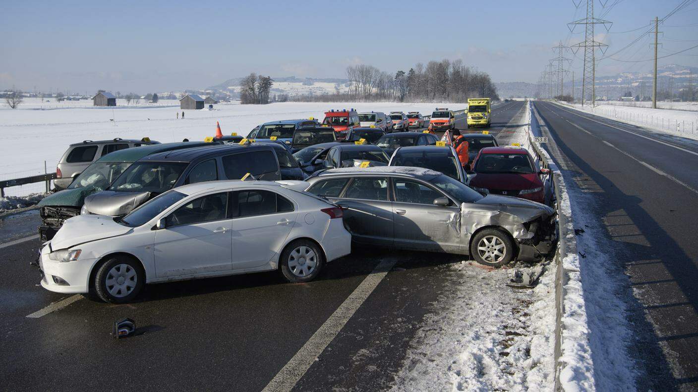 I veicoli danneggiati nell'incidente