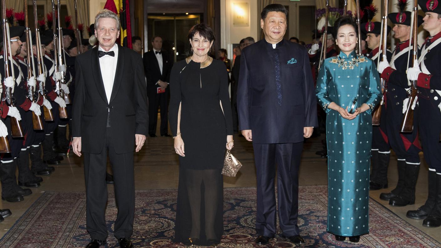 I presidenti accompagnati dai consorti alla cena di gala di domenica