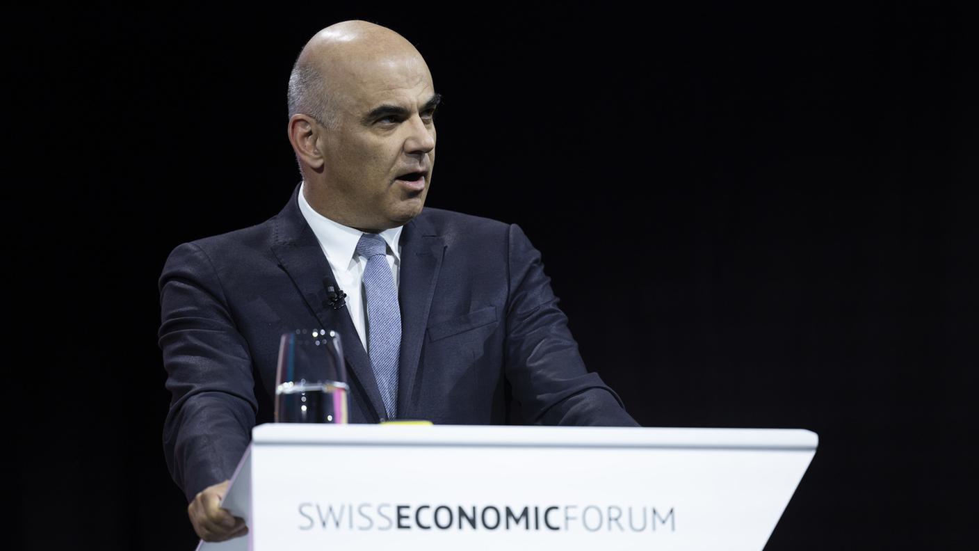 Il presidente della Confederazione Alain Berset ha inaugurato lo Swiss Economic Forum