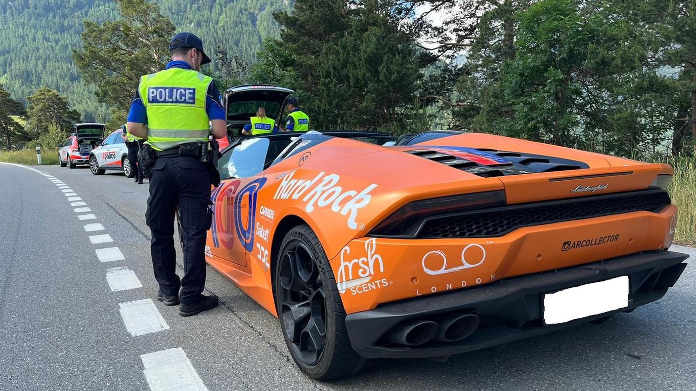 Uno dei blocchi effettuato dalla polizia vallesana