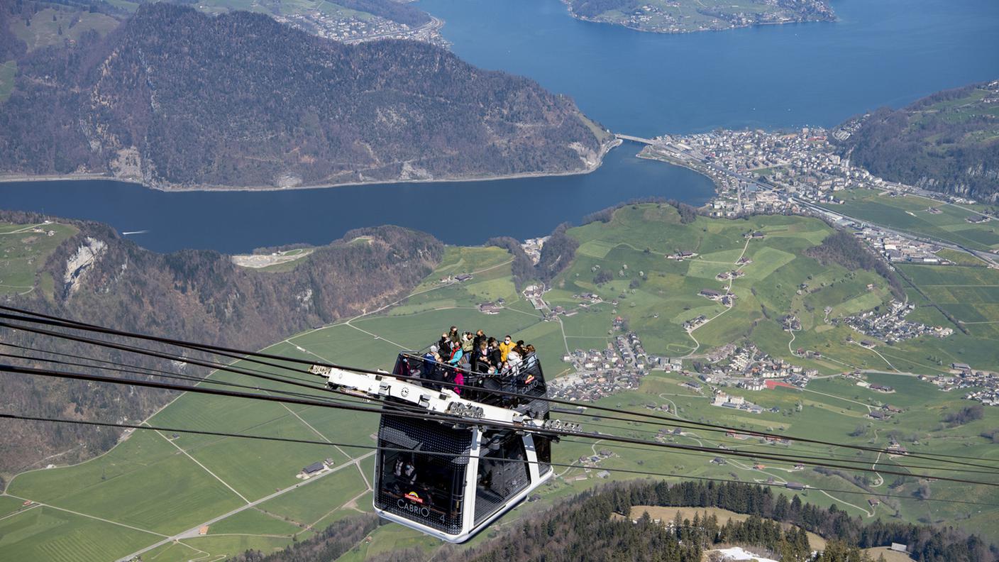 La funivia "aperta" dello Stanserhorn nel canton Nidvaldo