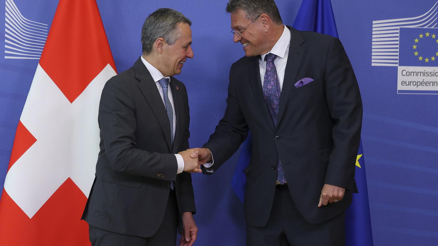 Cassis e Sefcovic hanno fatto il punto sui colloqui esplorativi fra Svizzera e UE