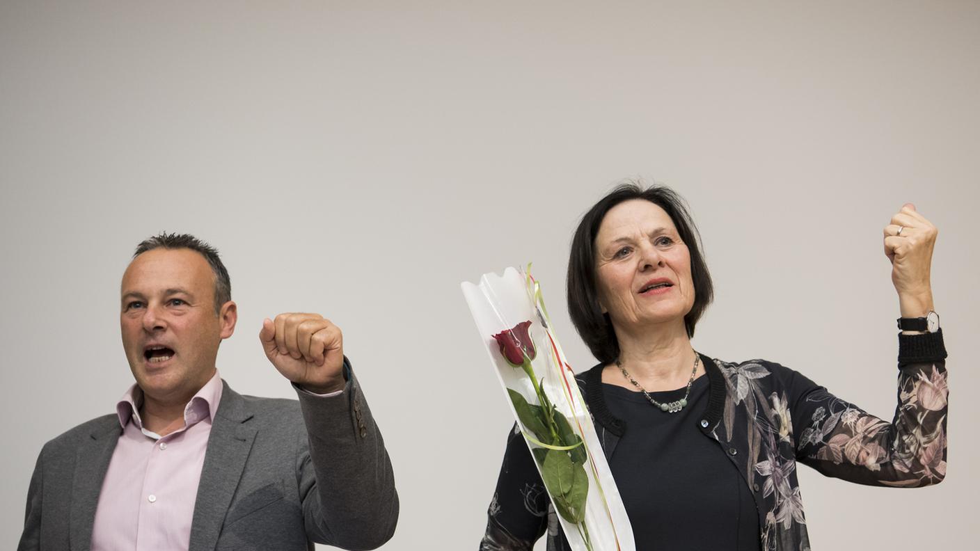 Rivalità nella lista PS: la ministra uscente Esther Waeber-Kalbermatten e l'ex presidente del Nazionale Stéphane Rossini