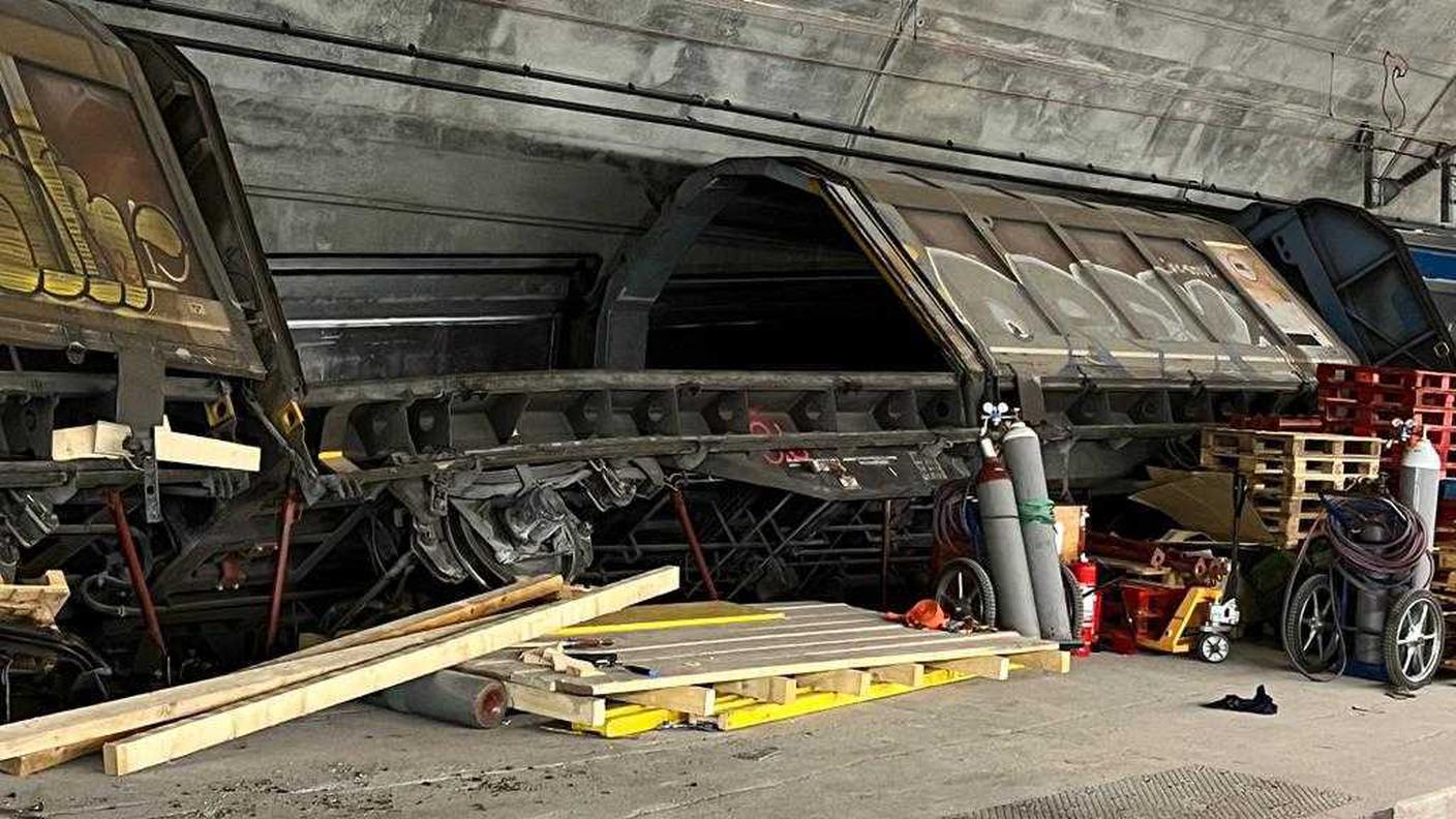I danni al treno, al tunnel e ai binari