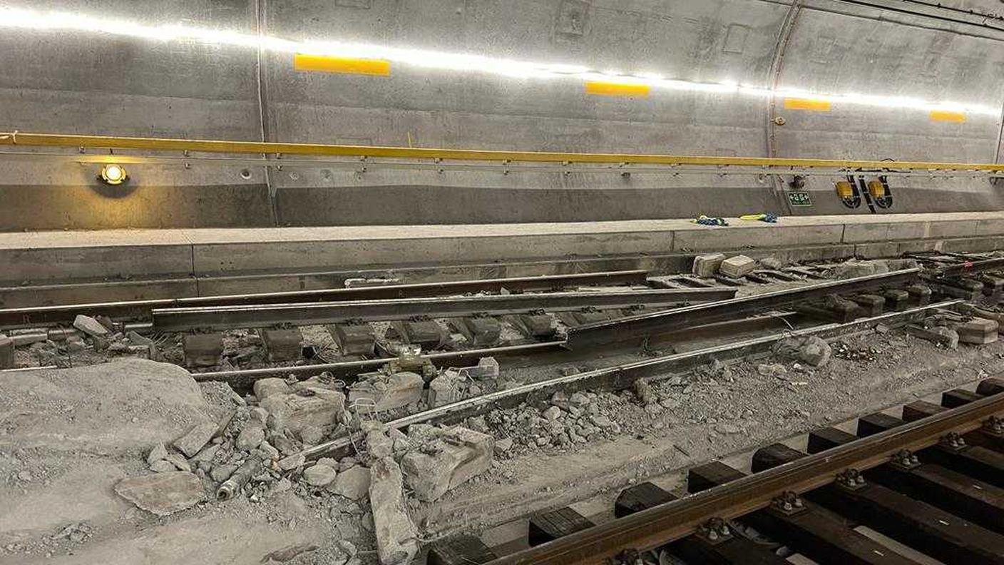 I danni al treno, al tunnel e ai binari