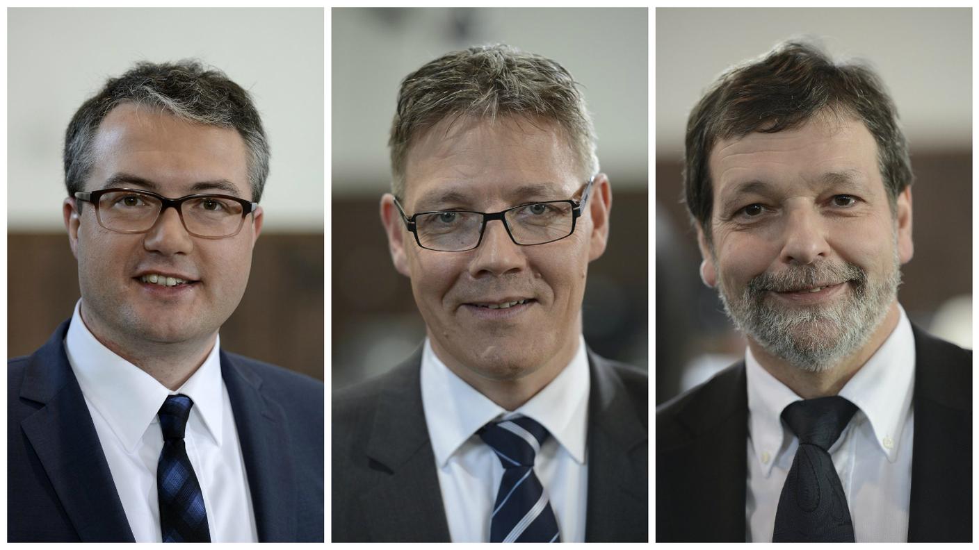 Remo Ankli (PLR), Roland Fürst e Roland Heim (PPD) puntano alla loro riconferma in Governo