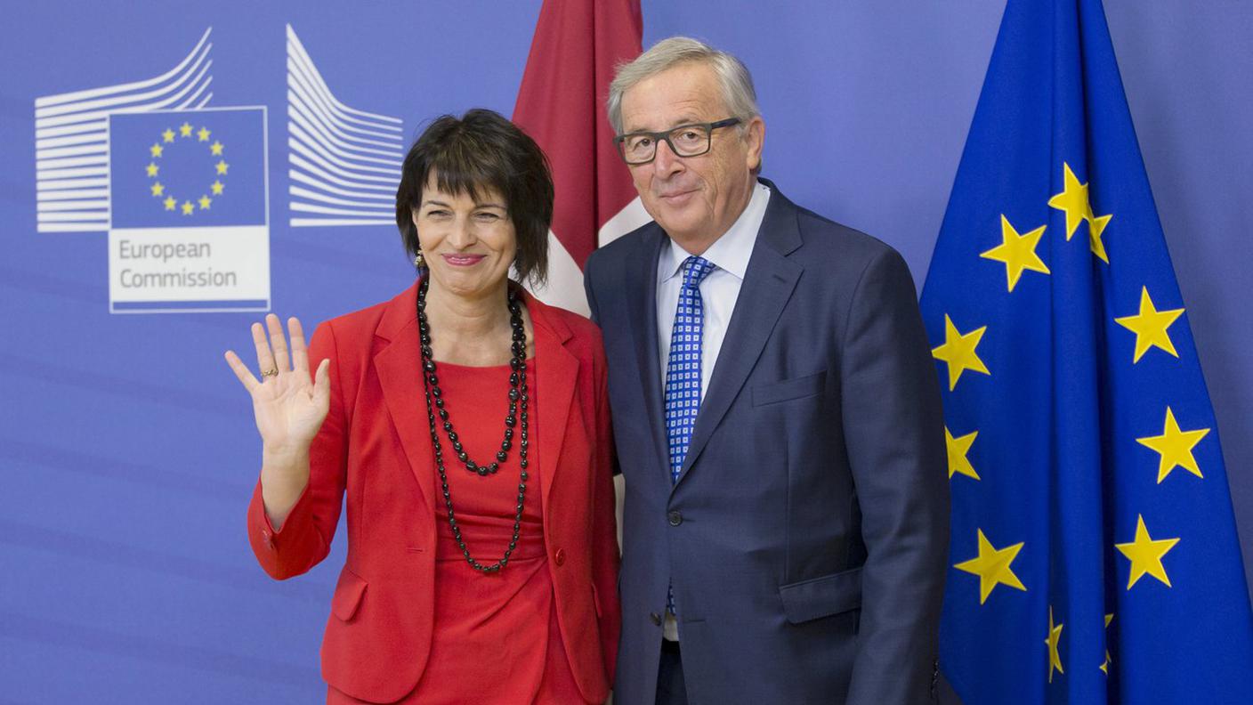 Doris Leuthard e Jean-Claude Juncker giovedì a Bruxelles