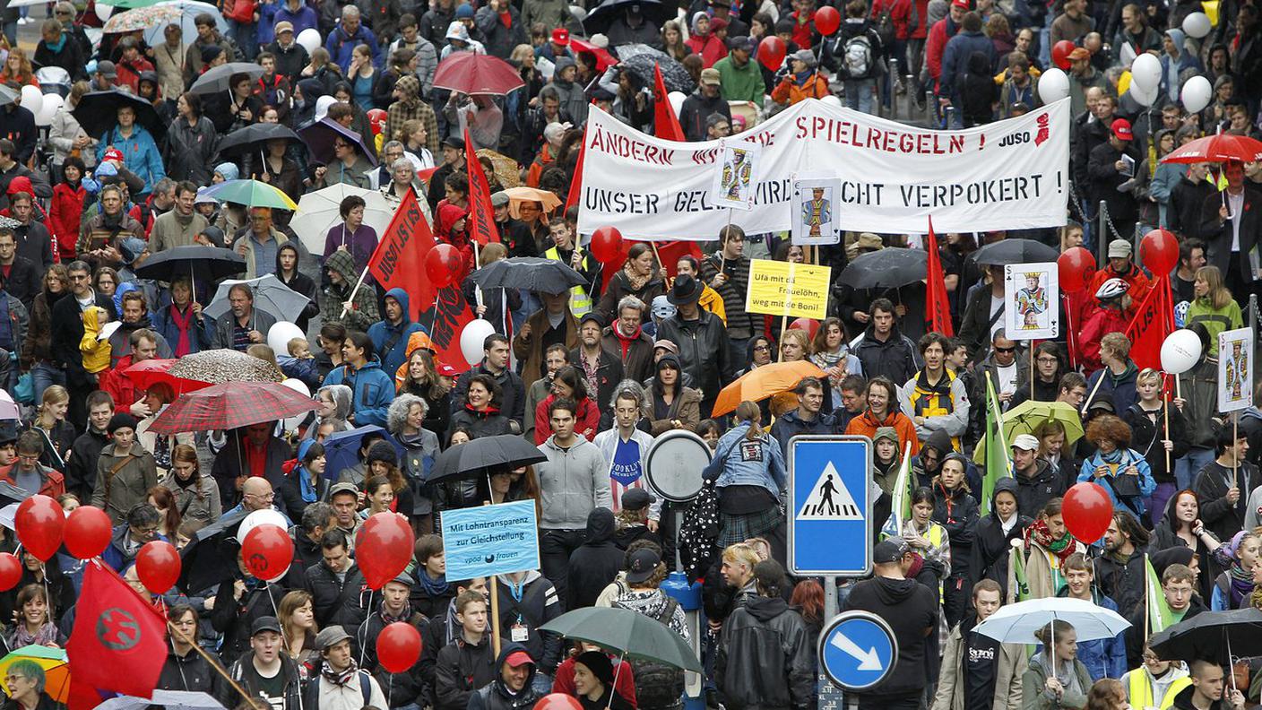 Un'immagine d'archivio della manifestazione di Zurigo, tra le più seguite