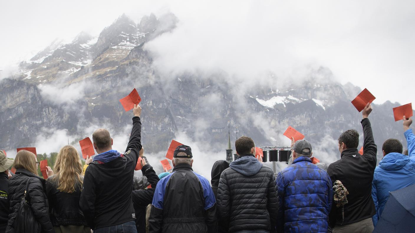 Domenica a Glarona, durante la Landsgemeinde