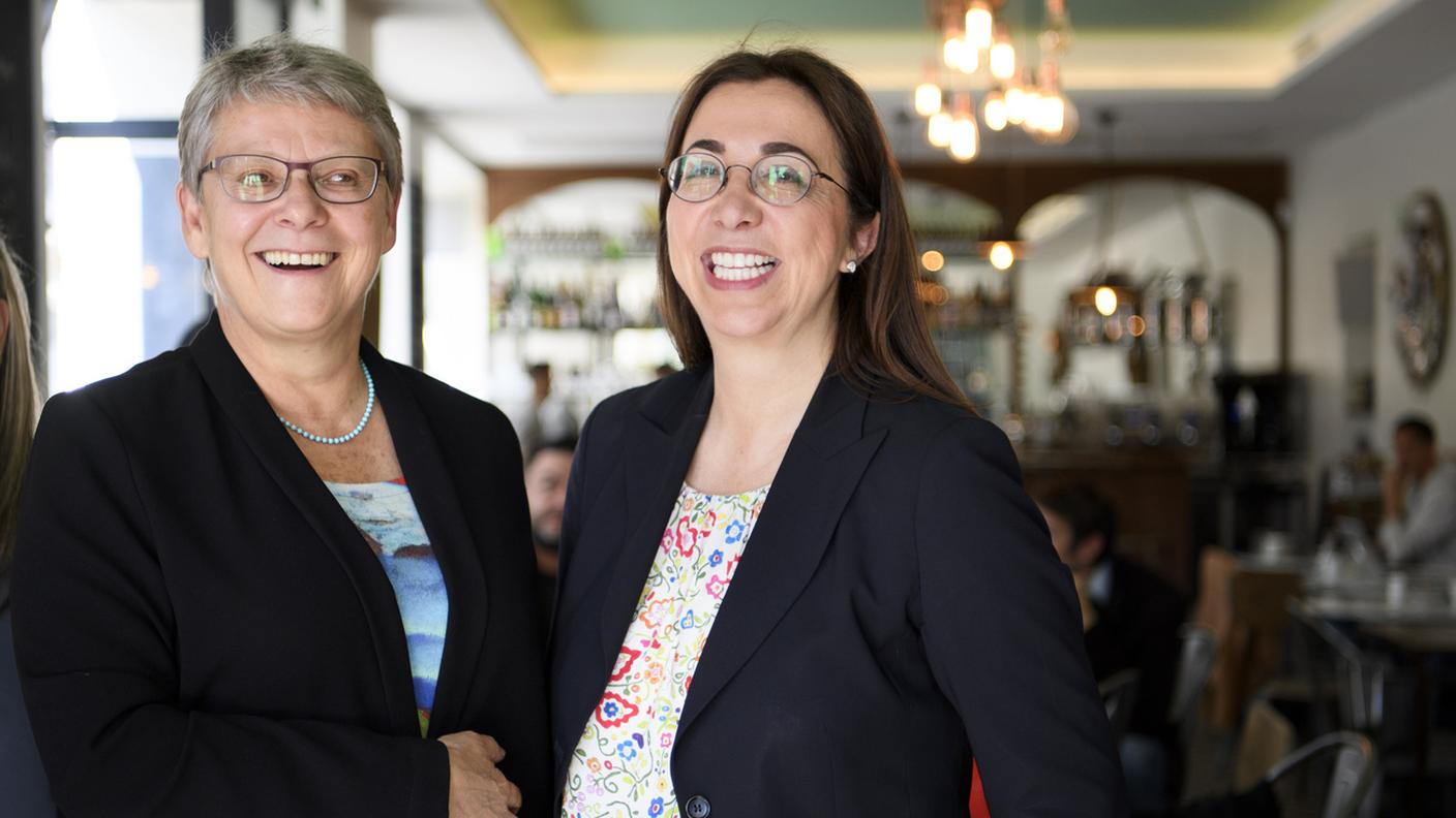 Da sinistra, Béatrice Métraux (Verdi), ministra uscente, e Cesla Amarelle (PS)