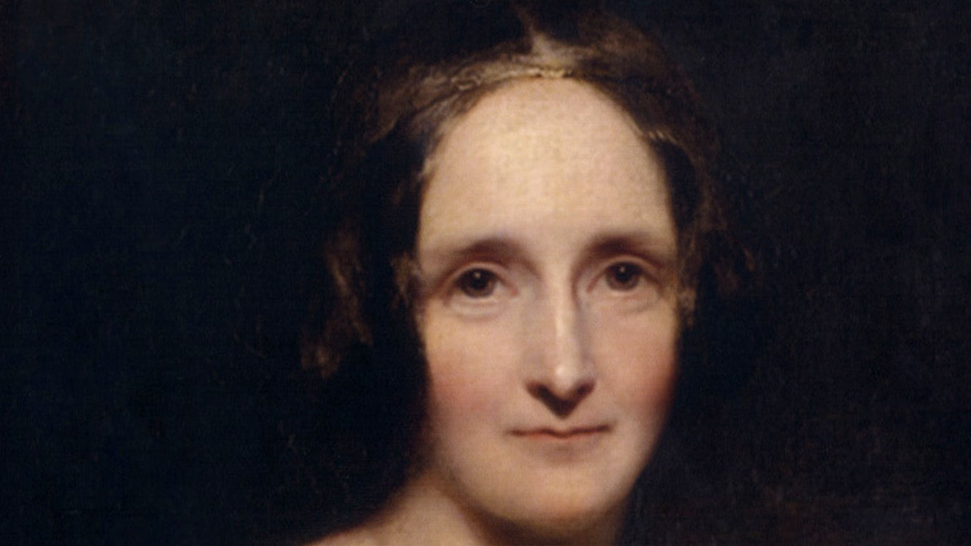 La scrittrice inglese Mary Shelley (1797 - 1851). Ideò il personaggio di Frankenstein, durante un suo soggiorno a Ginevra