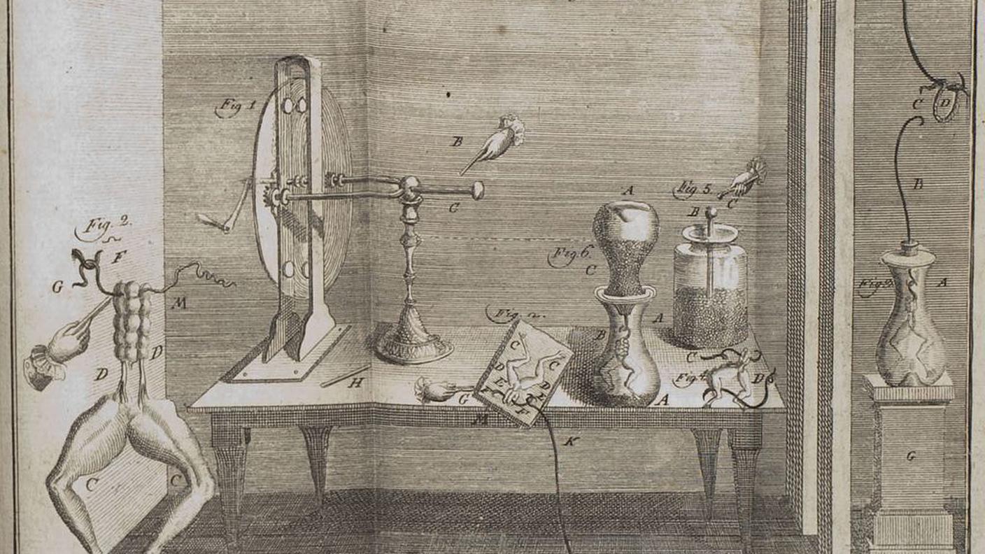 Gli studi di Luigi Galvani (1737-1798) sull'elettricità animale. Esperimenti da cui Mary Shelley trasse ispirazione per il personaggio del suo romanzo