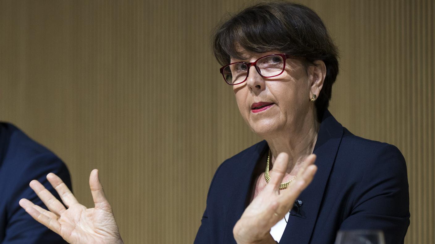 La direttrice Susanne Ruoff durante la conferenza stampa