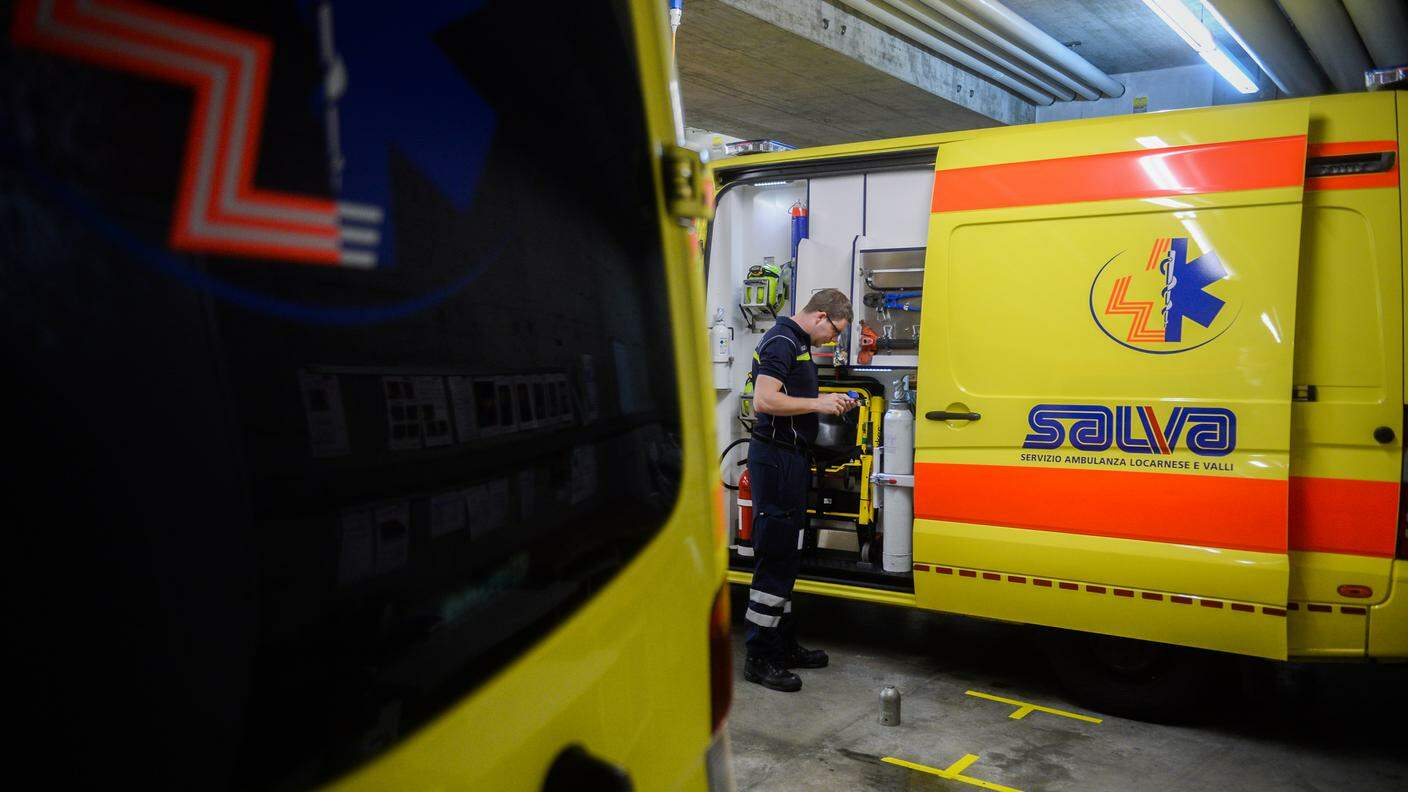 Un soccorritore professionista del servzio ambulanza Salva 